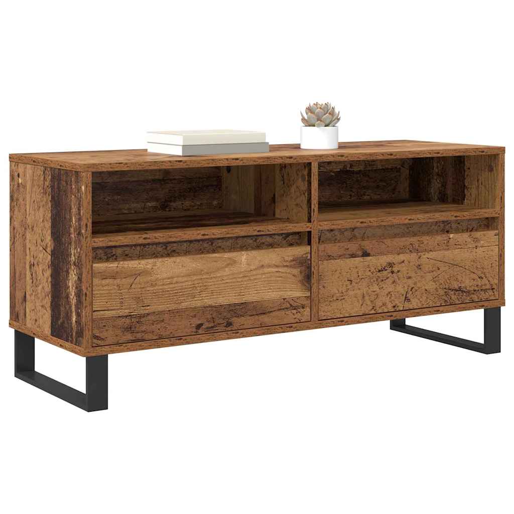 vidaXL TV Cabinet with Drawer Old Wood 100 x 34.5 x 44.5 cm