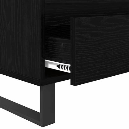 vidaXL TV Cabinet with Drawer Black Oak 100 x 34.5 x 44.5 cm