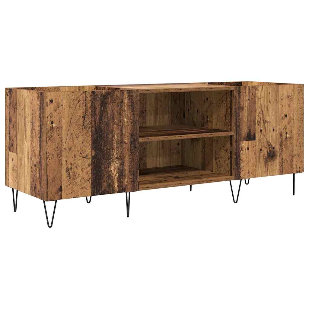 vidaXL Record Cabinet with Shelf with Door Old Wood 121 x 38 x 48 cm