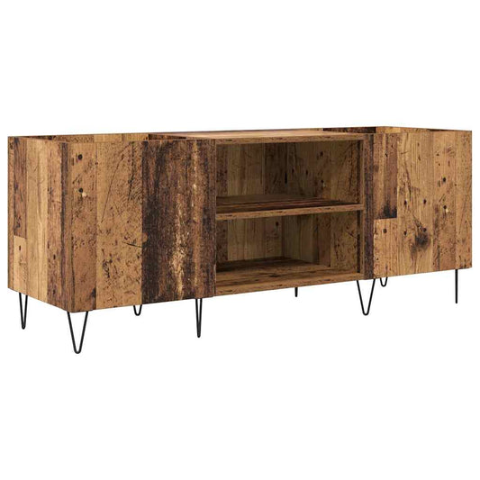 vidaXL Record Cabinet with Shelf with Door Old Wood 121 x 38 x 48 cm