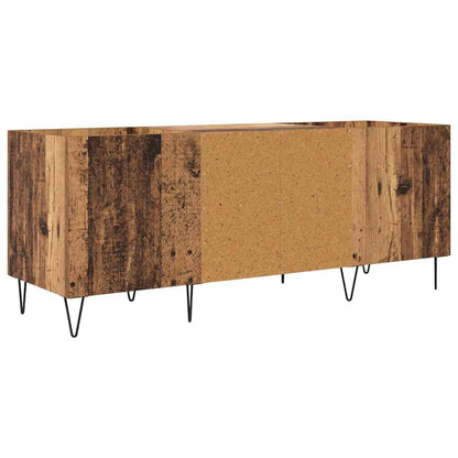 vidaXL Record Cabinet with Shelf with Door Old Wood 121 x 38 x 48 cm