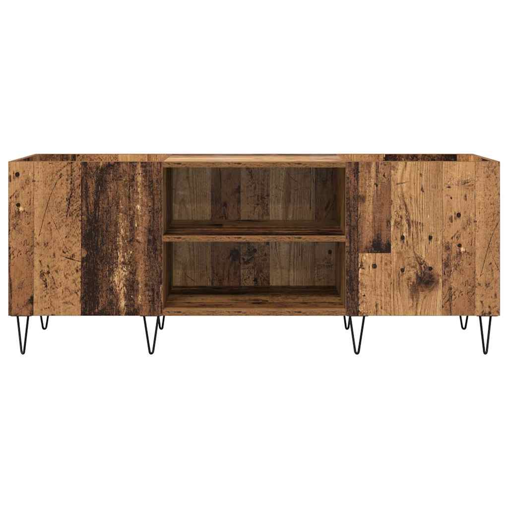 vidaXL Record Cabinet with Shelf with Door Old Wood 121 x 38 x 48 cm