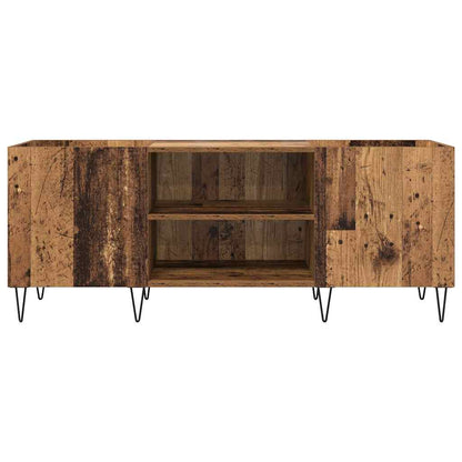 vidaXL Record Cabinet with Shelf with Door Old Wood 121 x 38 x 48 cm