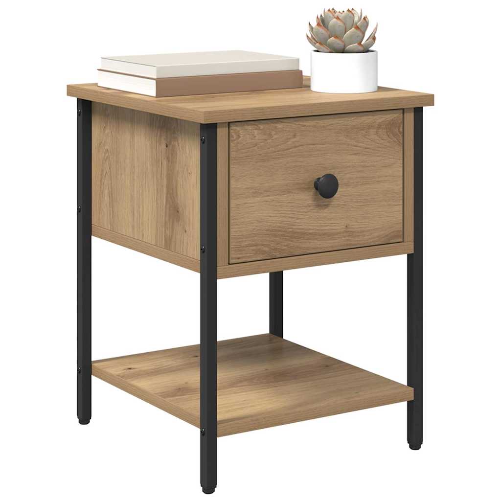 vidaXL Bedside Table Artisan Oak 34 x 35.5 x 45 cm Engineered Wood