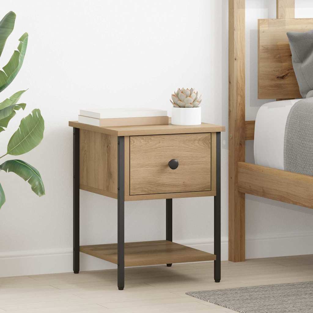 vidaXL Bedside Table 2 pcs Artisan Oak 34 x 35.5 x 45 cm