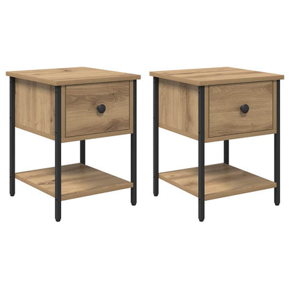 vidaXL Bedside Table 2 pcs Artisan Oak 34 x 35.5 x 45 cm