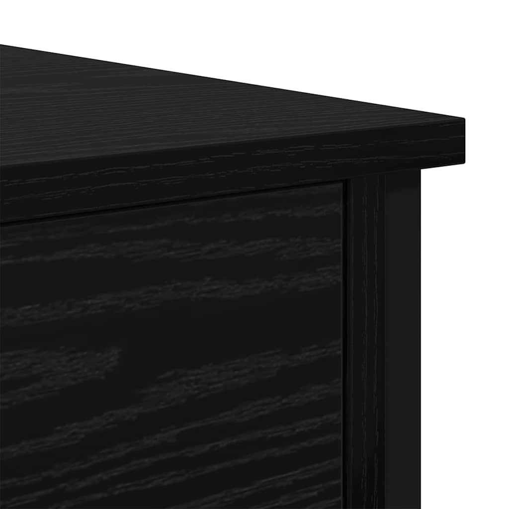 vidaXL Bedside Table 2 pcs Black Oak 34 x 35.5 x 45 cm Engineered Wood