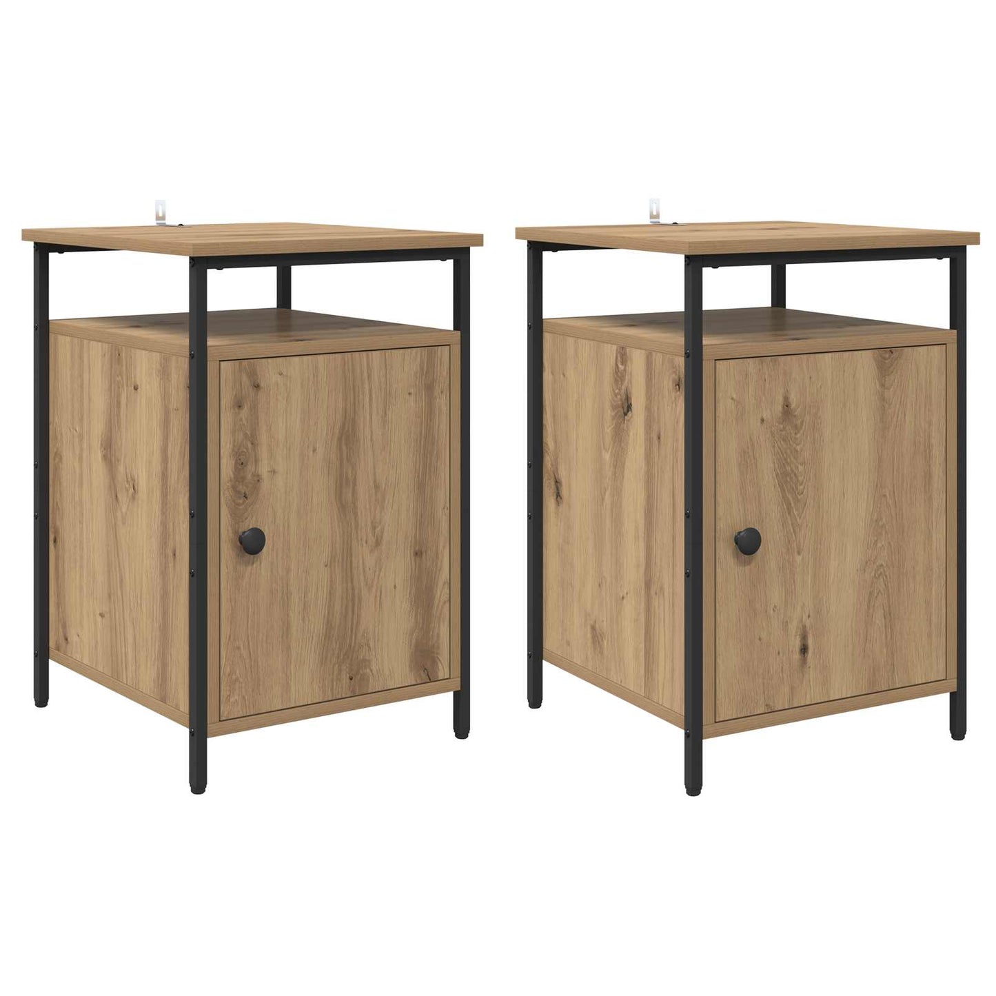 vidaXL Bedside Cabinet 2 pcs Artisan Oak 40 x 42 x 60cm