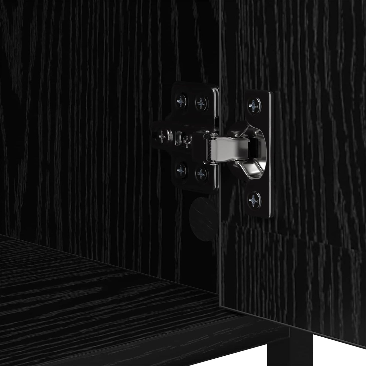 vidaXL Bedside Cabinet Black Oak 40 x 42 x 60cm Engineered Wood