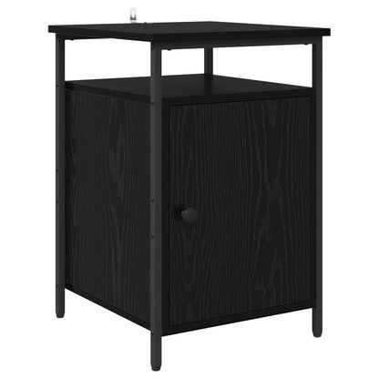 vidaXL Bedside Cabinet Black Oak 40 x 42 x 60cm Engineered Wood