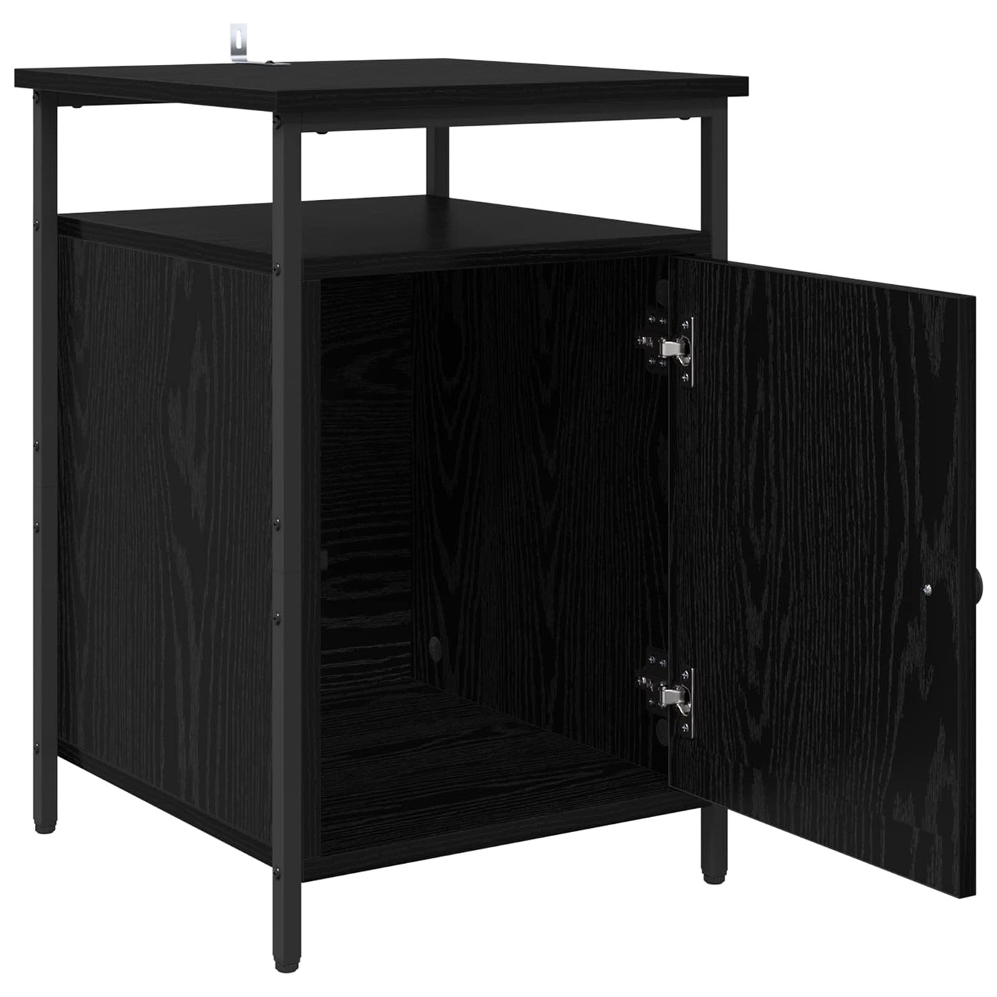 vidaXL Bedside Cabinet Black Oak 40 x 42 x 60cm Engineered Wood