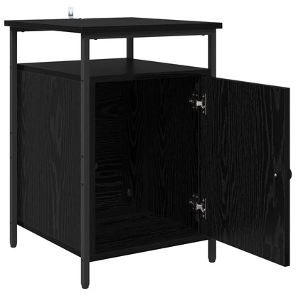 vidaXL Bedside Cabinet Black Oak 40 x 42 x 60cm Engineered Wood