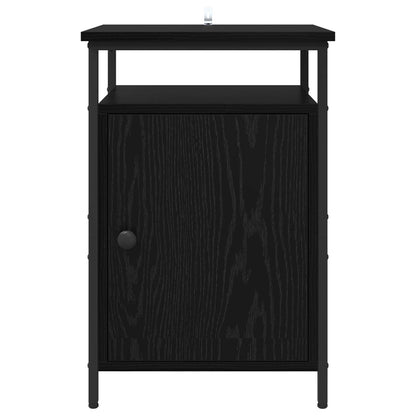 vidaXL Bedside Cabinet Black Oak 40 x 42 x 60cm Engineered Wood