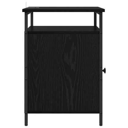 vidaXL Bedside Cabinet Black Oak 40 x 42 x 60cm Engineered Wood