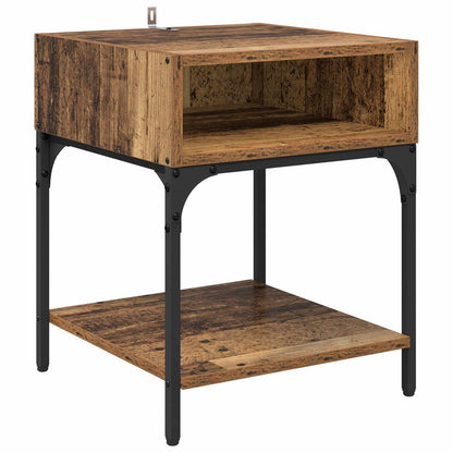 vidaXL Bedside Table 2 pcs Old Wood 40 x 40 x 50 cm Engineered Wood