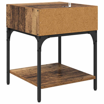 vidaXL Bedside Table 2 pcs Old Wood 40 x 40 x 50 cm Engineered Wood