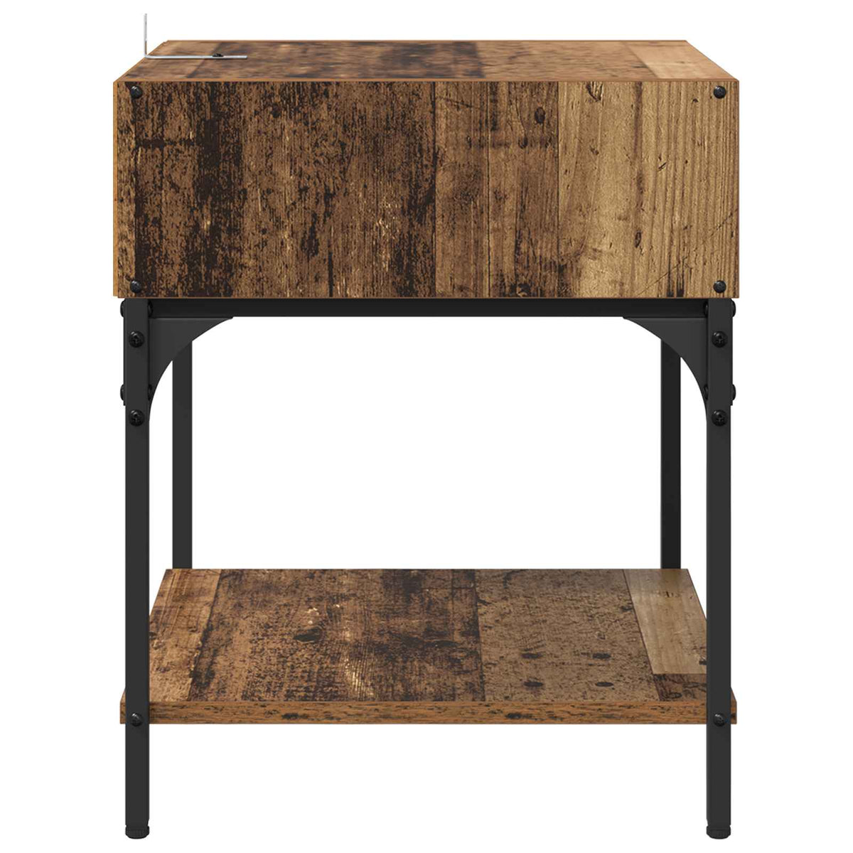 vidaXL Bedside Table 2 pcs Old Wood 40 x 40 x 50 cm Engineered Wood