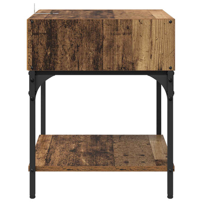 vidaXL Bedside Table 2 pcs Old Wood 40 x 40 x 50 cm Engineered Wood