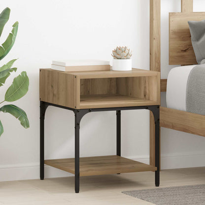vidaXL Bedside Table 2 pcs Artisan Oak 40 x 40 x 50 cm Engineered Wood
