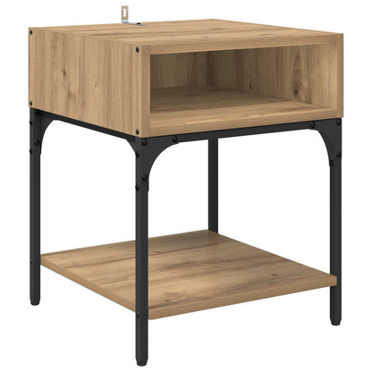 vidaXL Bedside Table 2 pcs Artisan Oak 40 x 40 x 50 cm Engineered Wood