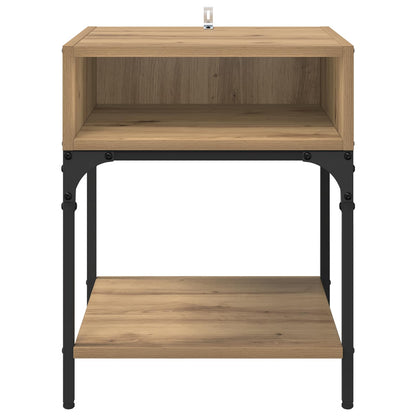 vidaXL Bedside Table 2 pcs Artisan Oak 40 x 40 x 50 cm Engineered Wood