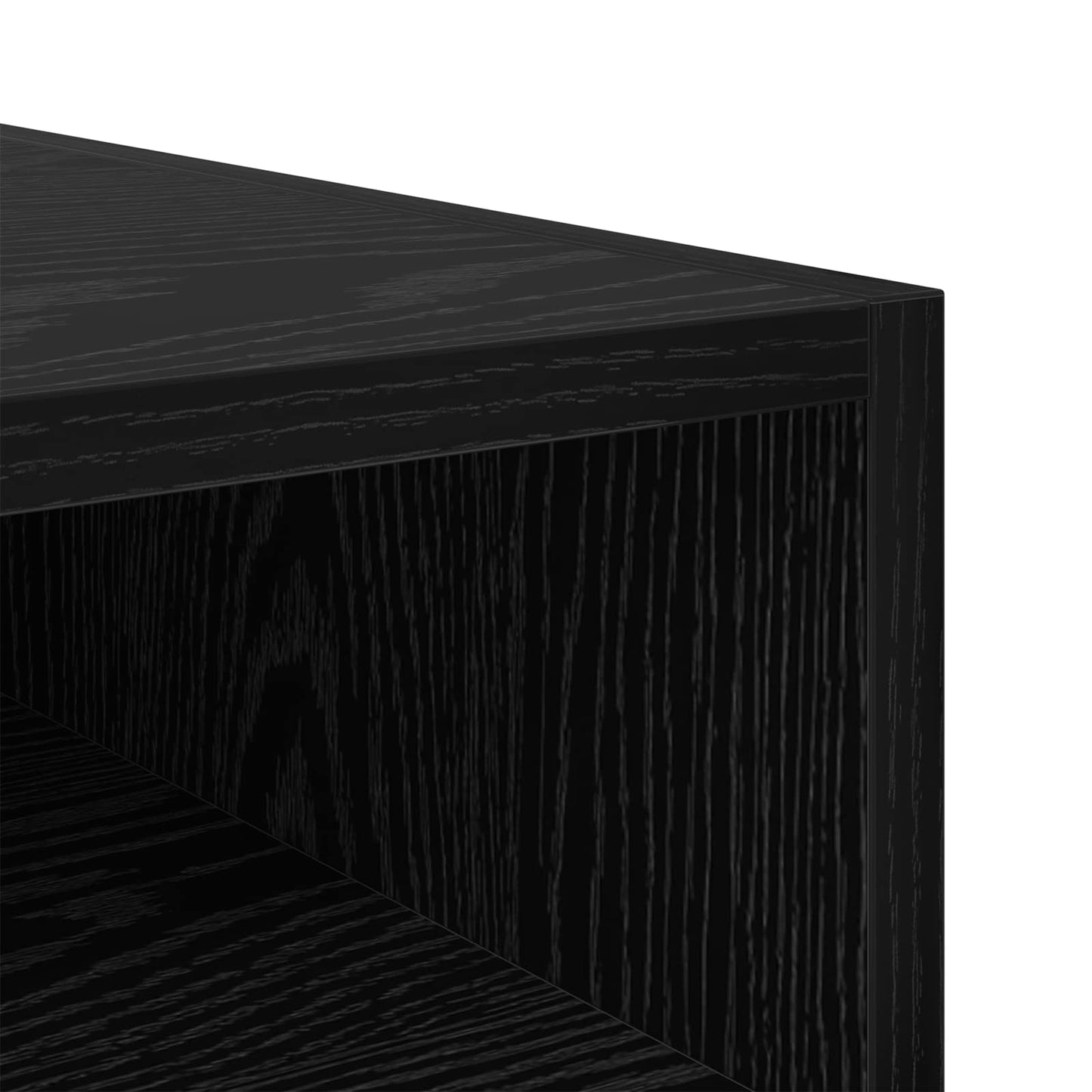 vidaXL Bedside Table Black Oak 40 x 40 x 50 cm Engineered Wood