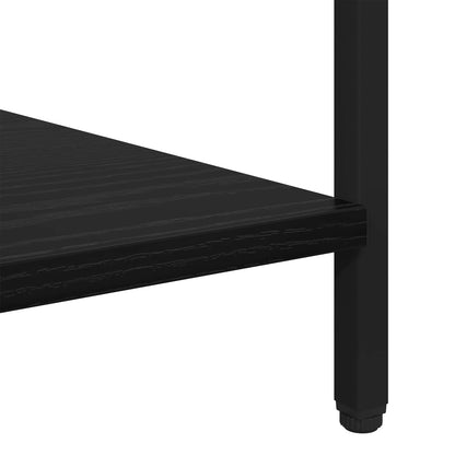 vidaXL Bedside Table 2 pcs Black Oak 40 x 40 x 50 cm Engineered Wood