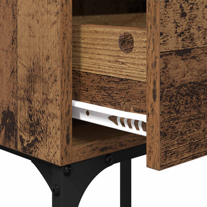 vidaXL Bedside Table Old Wood 40 x 29 x 60 cm Engineered Wood
