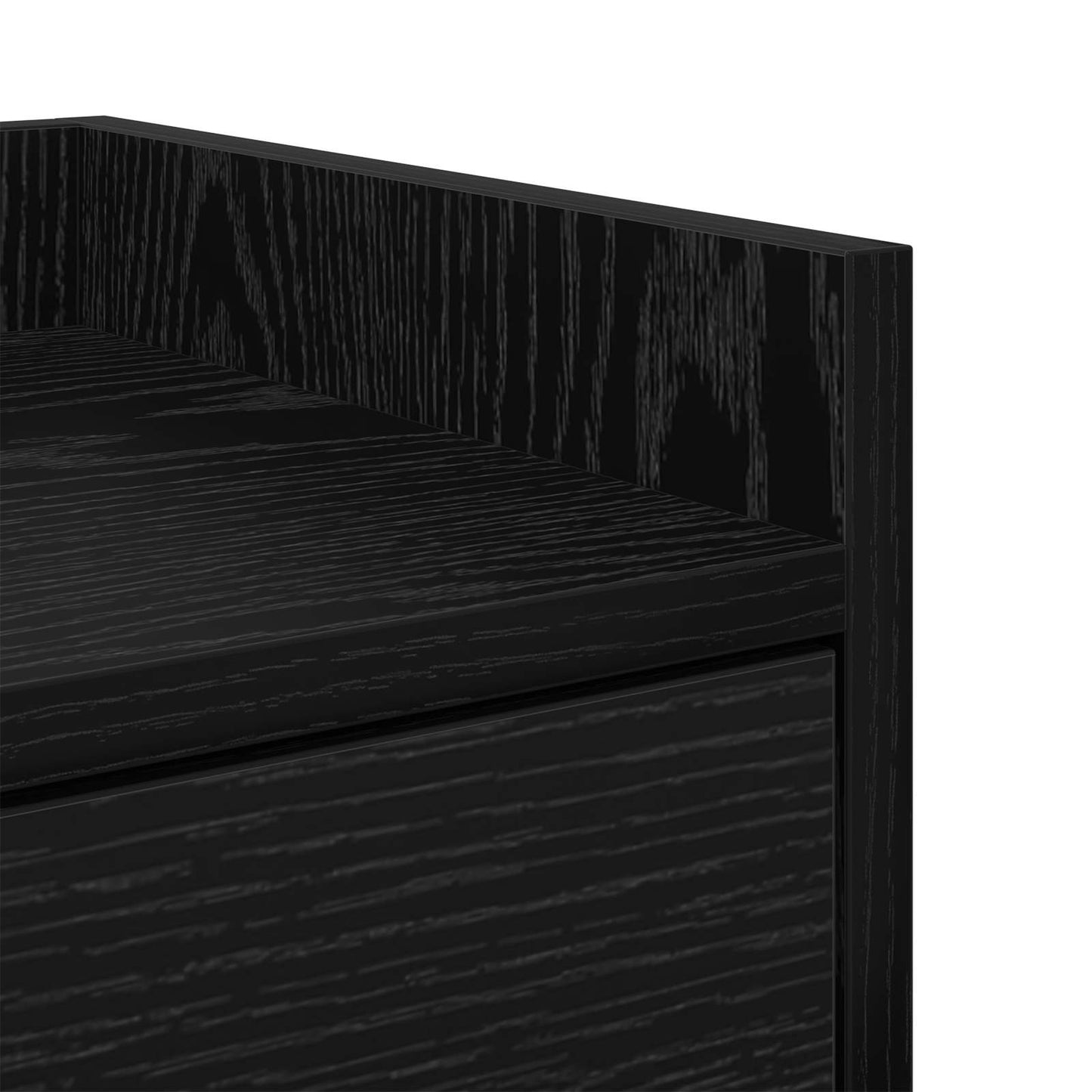vidaXL Bedside Table 2 pcs Black Oak 40 x 29 x 60 cm Engineered Wood