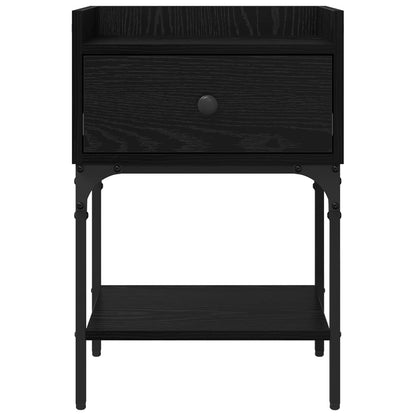 vidaXL Bedside Table 2 pcs Black Oak 40 x 29 x 60 cm Engineered Wood