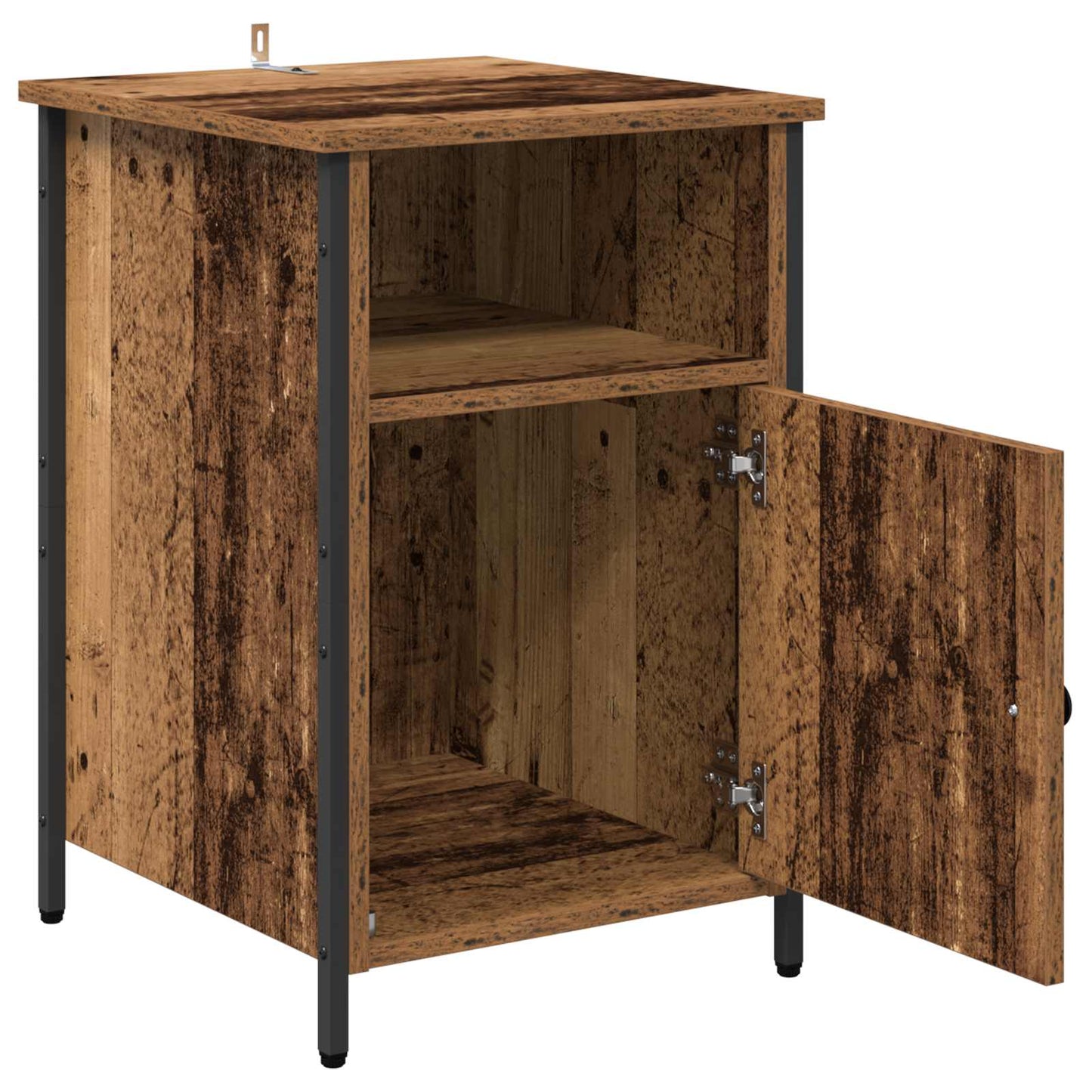 vidaXL Bedside Cabinet Old Wood 40 x 42 x 60 cm Engineered Wood