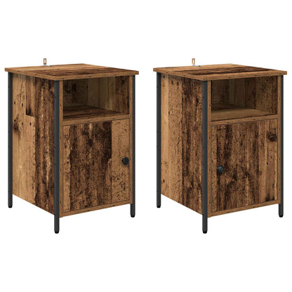 vidaXL Bedside Cabinet 2 pcs Old Wood 40 x 42 x 60 cm Engineered Wood