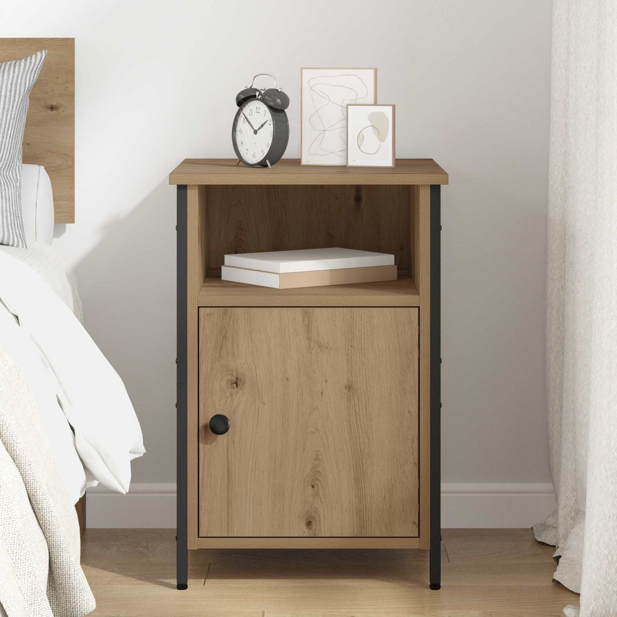 vidaXL Bedside Cabinet Artisan Oak 40 x 42 x 60 cm Engineered Wood