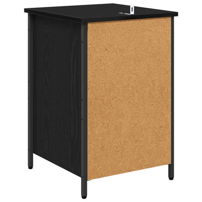 vidaXL Bedside Cabinet Black Oak 40 x 42 x 60 cm Engineered Wood