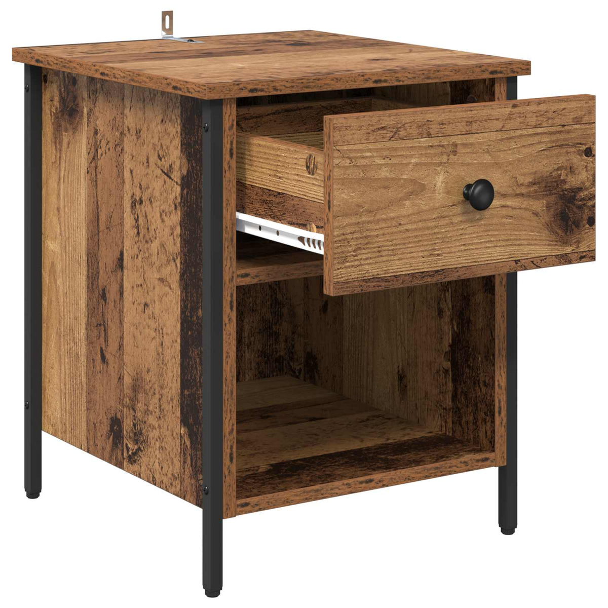 vidaXL Bedside Cabinet 2 pcs Old Wood 40 x 42 x 50 cm Engineered Wood