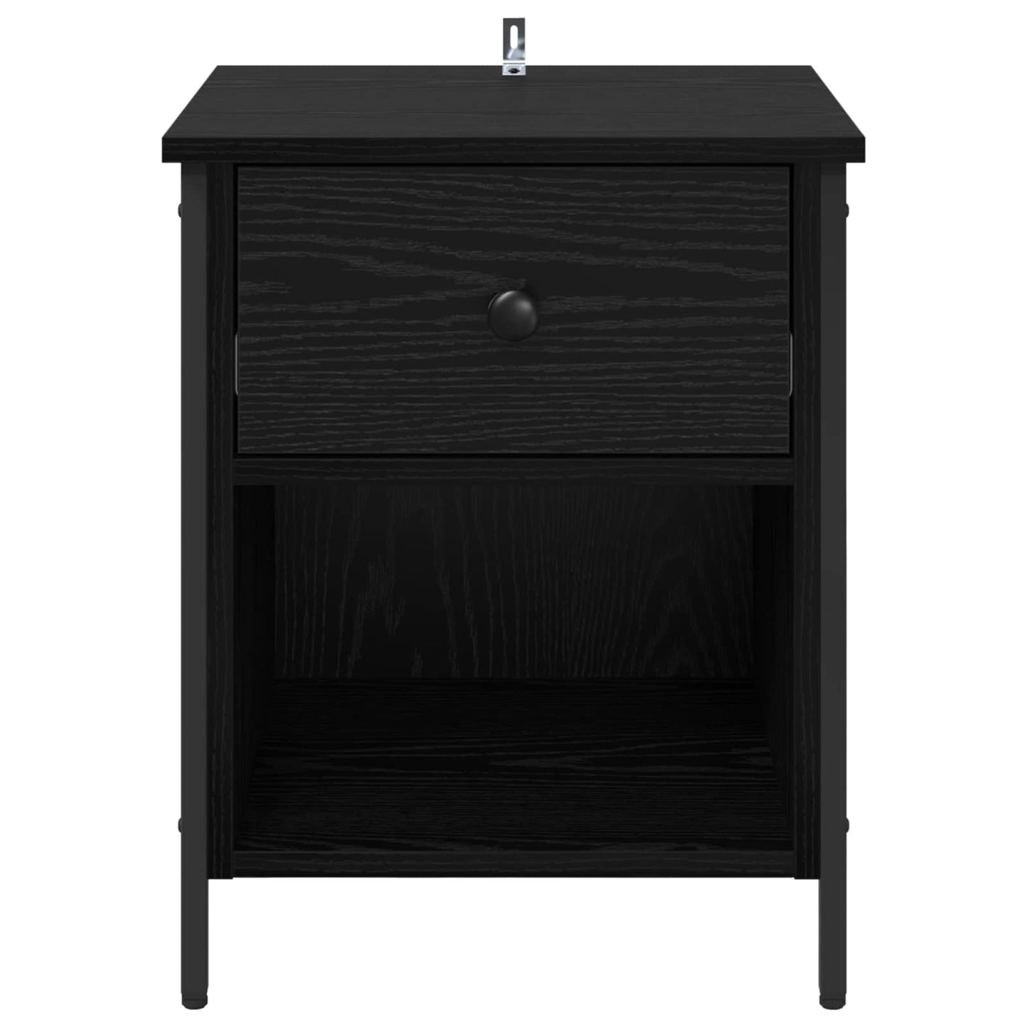 vidaXL Bedside Cabinet 2 pcs Black Oak 40 x 42 x 50 cm Engineered Wood