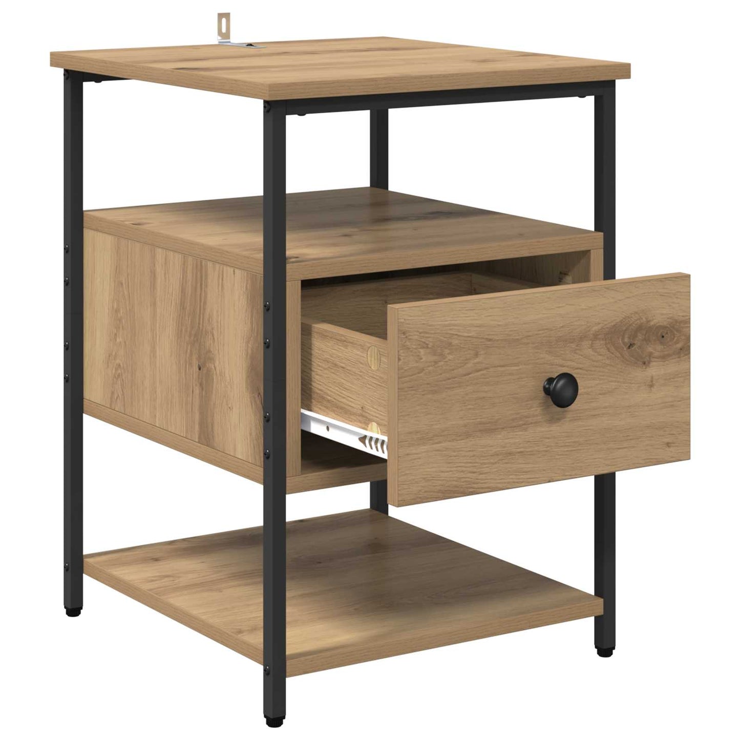 vidaXL Bedside Cabinet with Drawer 2 pcs Artisan Oak 40 x 42 x 56 cm