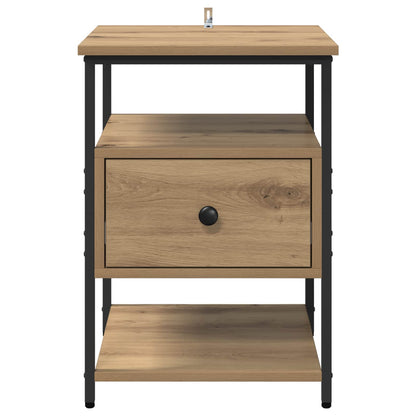 vidaXL Bedside Cabinet with Drawer 2 pcs Artisan Oak 40 x 42 x 56 cm