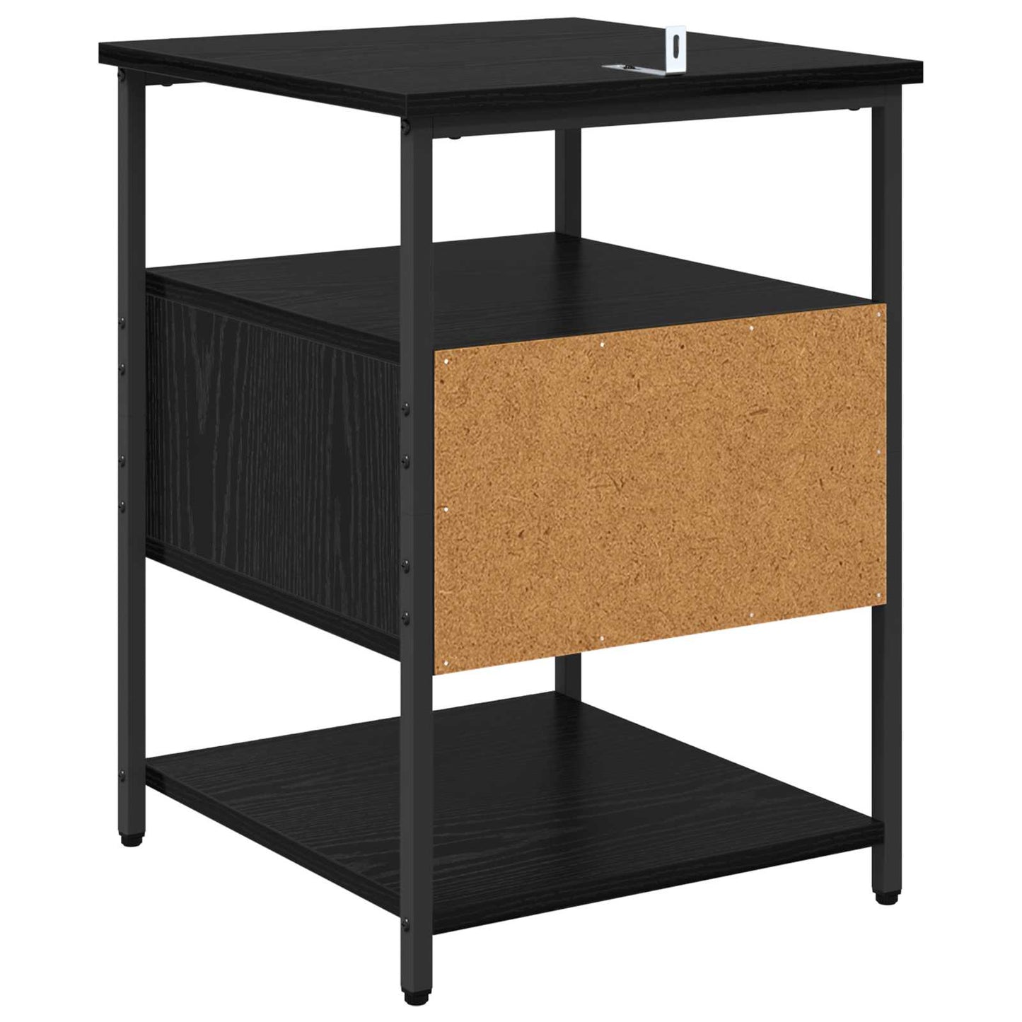 vidaXL Bedside Cabinet 2 pcs Black Oak 40 x 42 x 56 cm Engineered Wood