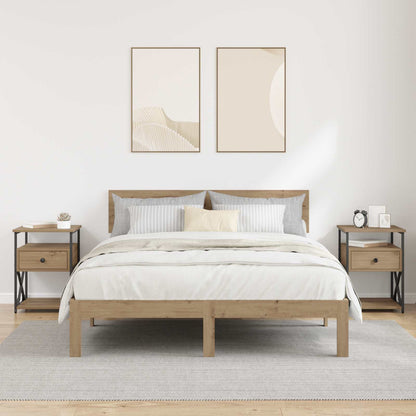 vidaXL Bedside Cabinet 2 pcs Artisan Oak 40 x 42 x 55 cm