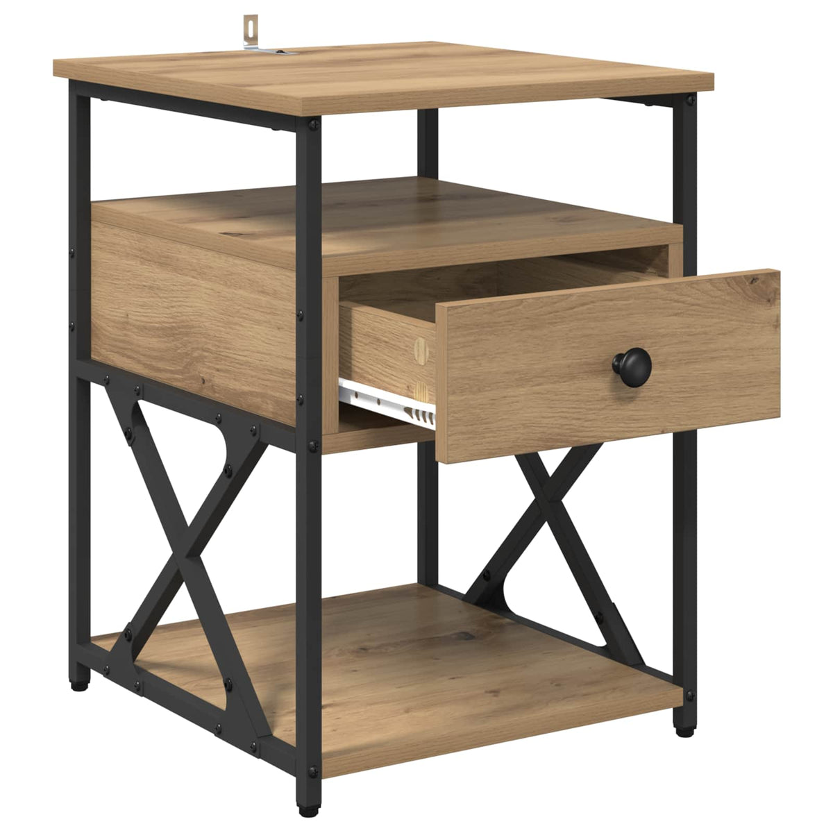 vidaXL Bedside Cabinet 2 pcs Artisan Oak 40 x 42 x 55 cm