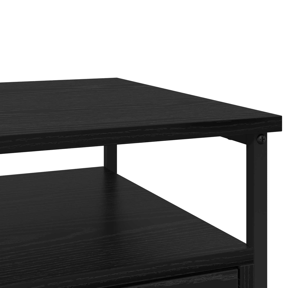 vidaXL Bedside Cabinet 2 pcs Black Oak 40 x 42 x 55 cm Engineered Wood