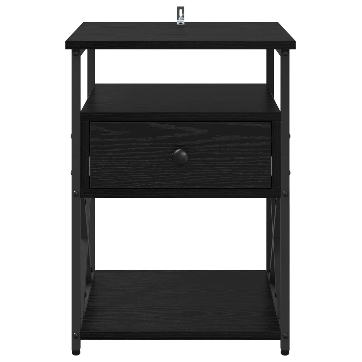 vidaXL Bedside Cabinet 2 pcs Black Oak 40 x 42 x 55 cm Engineered Wood