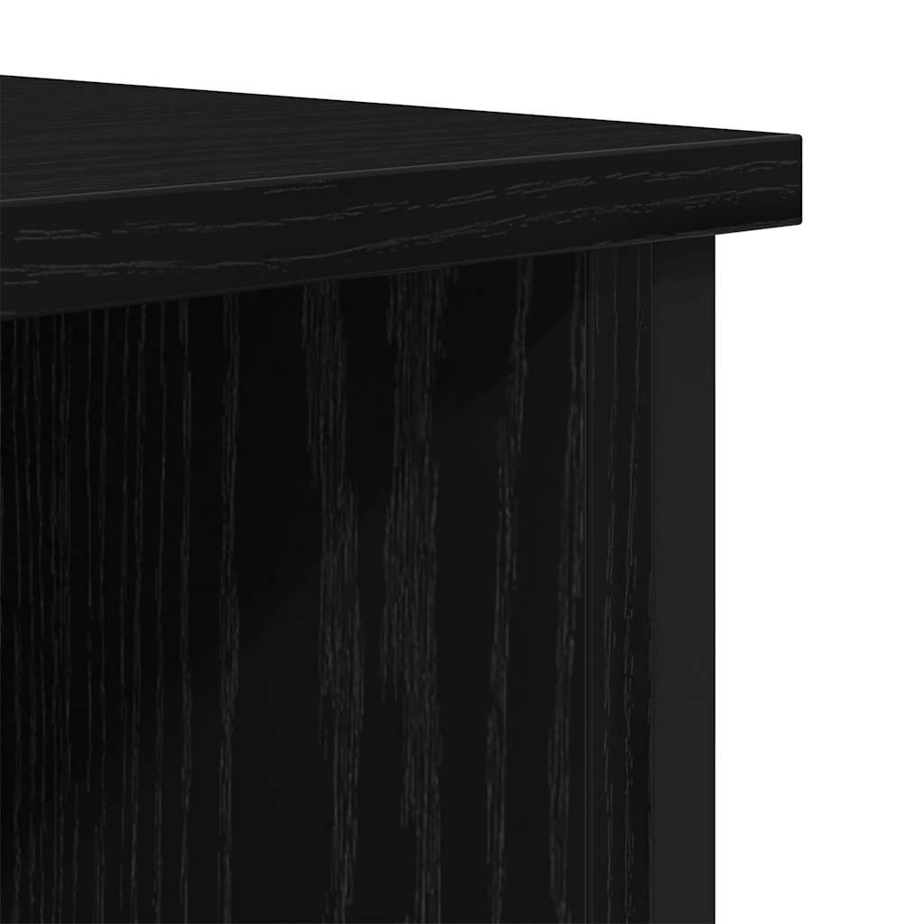 vidaXL TV Cabinet 100 x 40 x 50 cm Black Oak Engineered Wood