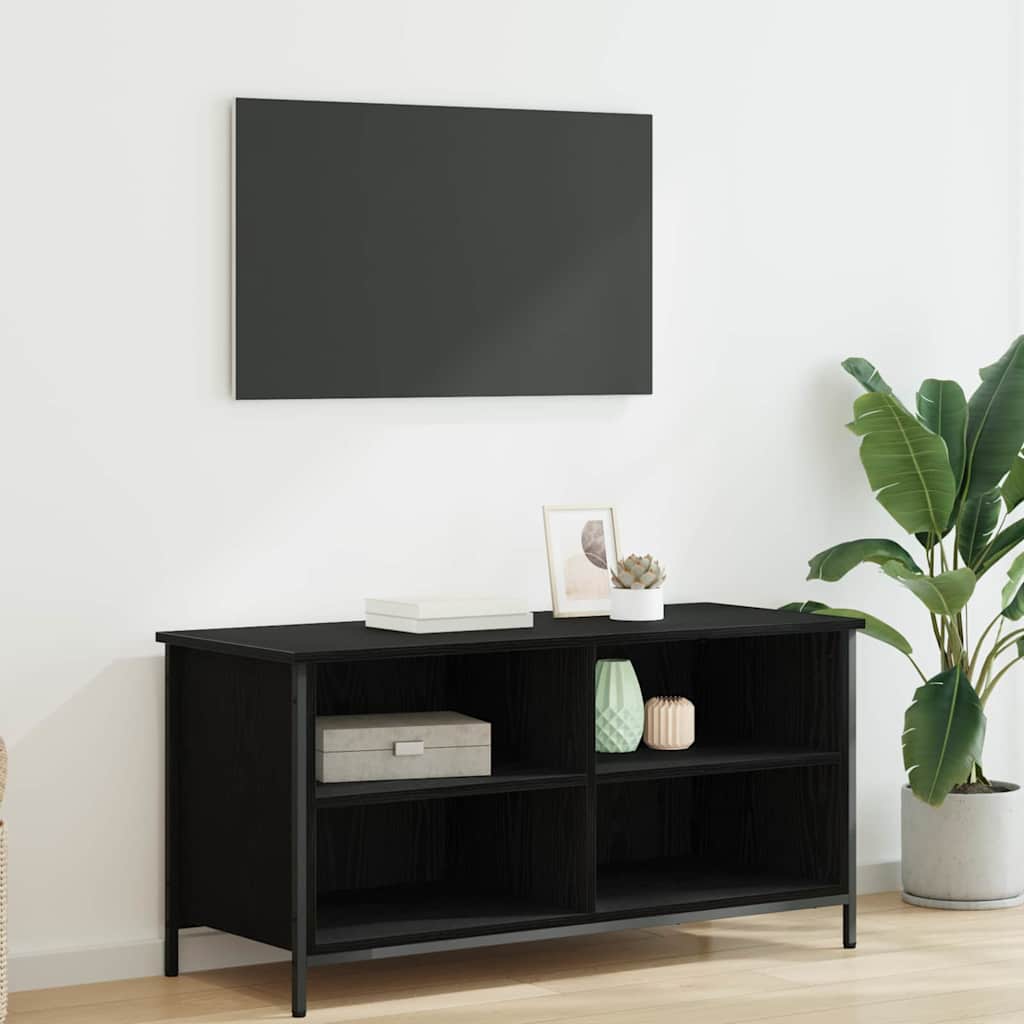 vidaXL TV Cabinet 100 x 40 x 50 cm Black Oak Engineered Wood