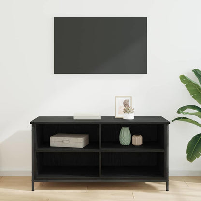 vidaXL TV Cabinet 100 x 40 x 50 cm Black Oak Engineered Wood