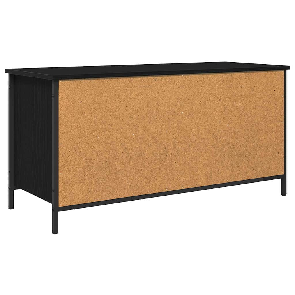 vidaXL TV Cabinet Black Oak 100 x 40 x 50 cm Engineered Wood