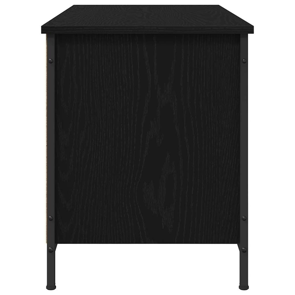 vidaXL TV Cabinet Black Oak 100 x 40 x 50 cm Engineered Wood