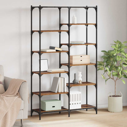 vidaXL Bookshelf 9-Tier 100 x 32 x 170 cm Engineered Wood Old wood
