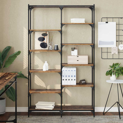 vidaXL Bookshelf 9-Tier 100 x 32 x 170 cm Engineered Wood Old wood